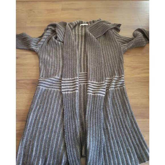 Women's Minnie Rose Cashmere Cardigan Brown Size XS Small - Picture 4 of 9